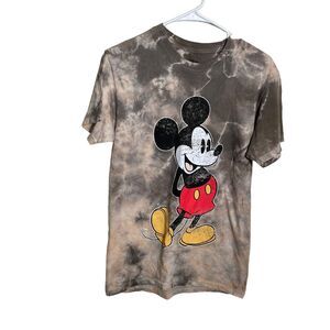 Disney Mickey Mouse Shirt Adult Small Multicolor Short Sleeve Top
